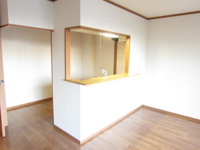 Living and room. Easy-to-use face-to-face kitchen