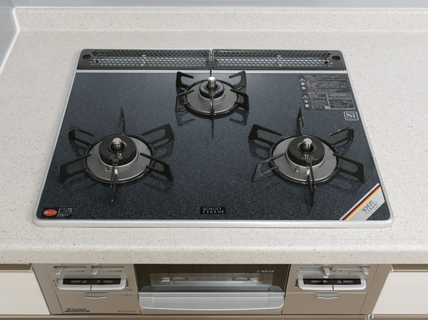 Kitchen.  [Schott glass top plate] Germany ・ Adopt a shot manufactured by heat-resistant ceramic glass top plate. Not only beautiful, Strongly to heat and shock, Difficult dirty luck, It is easy to clean.