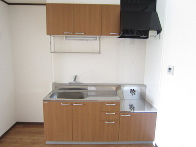 Kitchen. Gas stove is installed Allowed