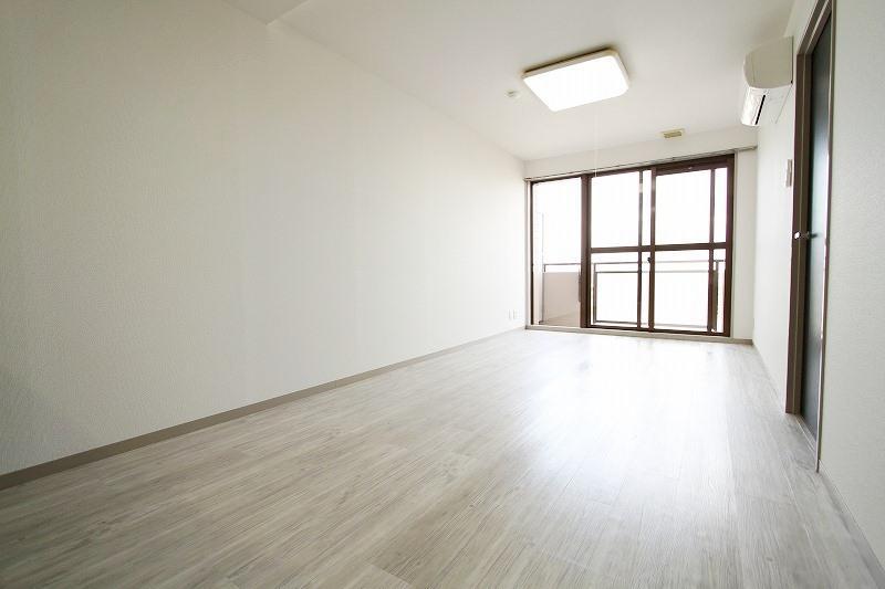 Living and room. Stylish floor tile from outdated flooring