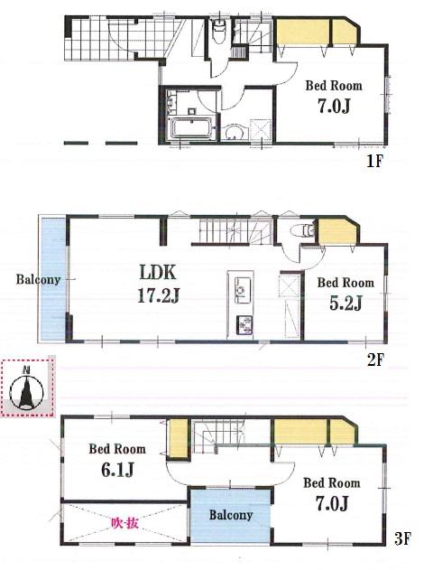 Floor plan. 37,800,000 yen, 4LDK, Land area 70.84 sq m , Building area 113.39 sq m