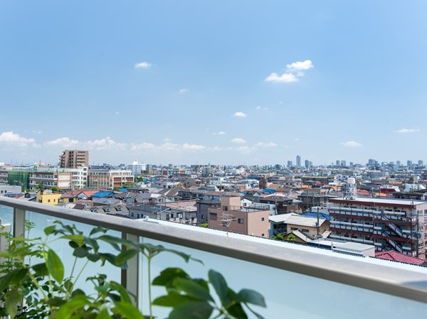 Living.  [View]  ※ View photos of me is what was taken the south from the height of the local 7-floor equivalent (June 2013).