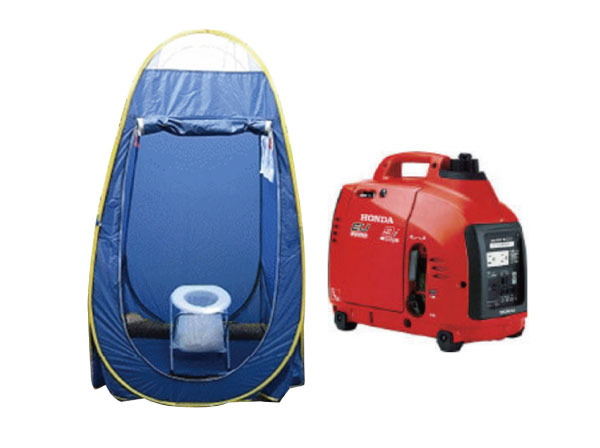 earthquake ・ Disaster-prevention measures.  [A variety of disaster prevention items in the disaster prevention warehouse] It established a disaster prevention warehouse on the first floor. We offer a disaster prevention items to help emergency.