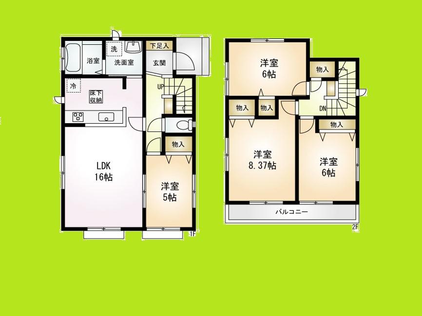 Floor plan. (A), Price 27,800,000 yen, 4LDK, Land area 126.91 sq m , Building area 95.85 sq m