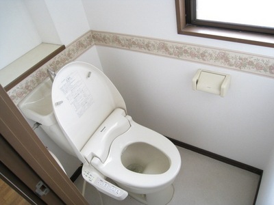 Toilet. Restroom stylish wallpaper