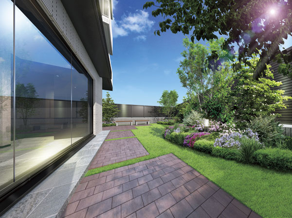 Shared facilities.  [Bright Garden] (Rendering)