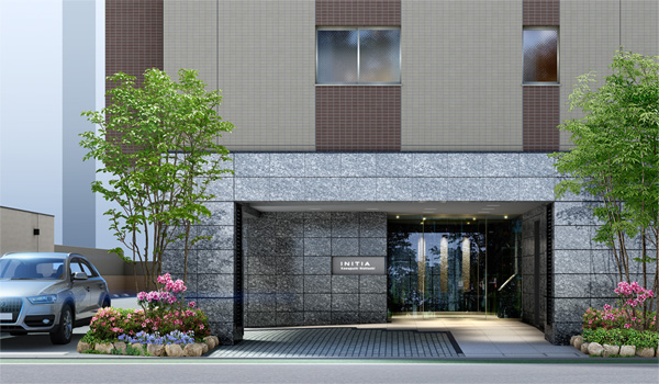 Shared facilities.  [Entrance Rendering] Taking advantage of the scale of the total number of units 70 units unique, Achieve comfort some shared space. Flat 置駐 car park, Driveway that does not wet in the rain, Open entrance, etc., We finished in the space of enhancement.