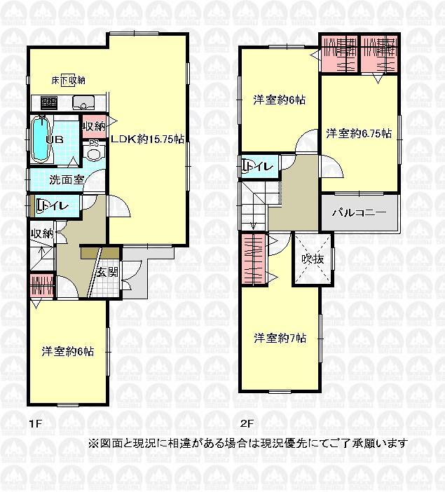 Floor plan. 37,800,000 yen, 4LDK, Land area 106.68 sq m , Building area 99.78 sq m