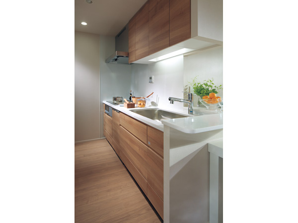 Kitchen.  [kitchen] What you want in a beautifully along with the kitchen is a functional. While sticking to the design, such as adopting a glossy shine artificial marble of the top plate, You select the equipment to achieve a comfortable to use. ( ※ Less than, Published photograph of is what all was taken the model room 70B type (some paid option (application deadline Yes). )