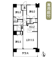 Floor: 3LDK + 2WIC, occupied area: 70.11 sq m