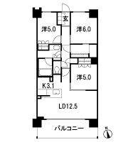 Floor: 3LDK + FC, the occupied area: 72.39 sq m