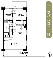 Floor: 3LDK + FC, the occupied area: 72.39 sq m