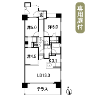 Floor: 3LDK + WIC + WTC, the occupied area: 73.62 sq m