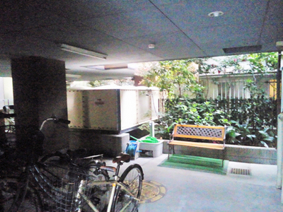 Other common areas. Resting on a bench