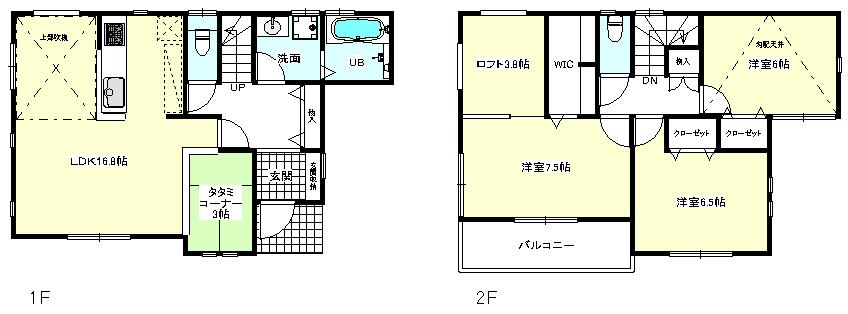 Floor plan. (W-16), Price 29,800,000 yen, 3LDK, Land area 104.09 sq m , Building area 97.7 sq m