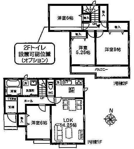 Floor plan. (I Building), Price 26,800,000 yen, 4LDK, Land area 140.29 sq m , Building area 94.39 sq m