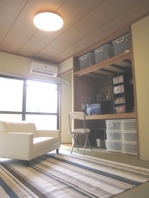 Living and room. Model room implementation in