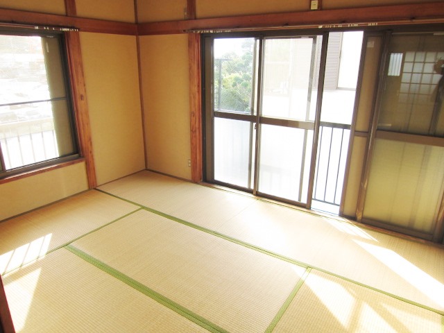 Living and room. Shutters with property