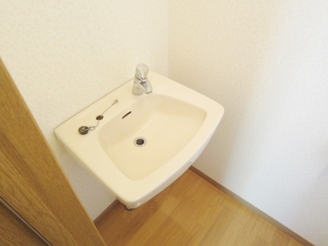 Washroom. Wash basin is equipped