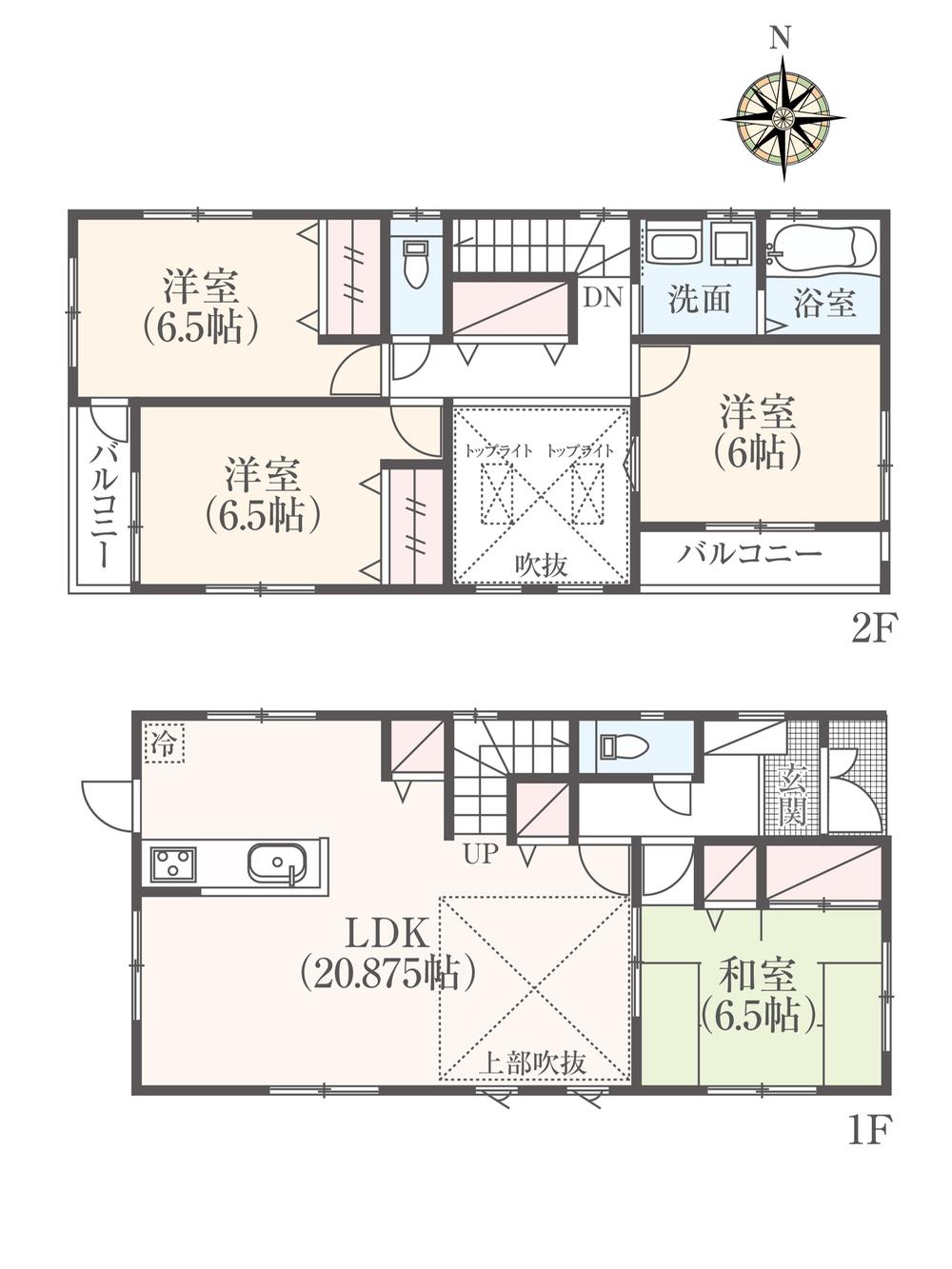 Other building plan example. F compartment Floor plan