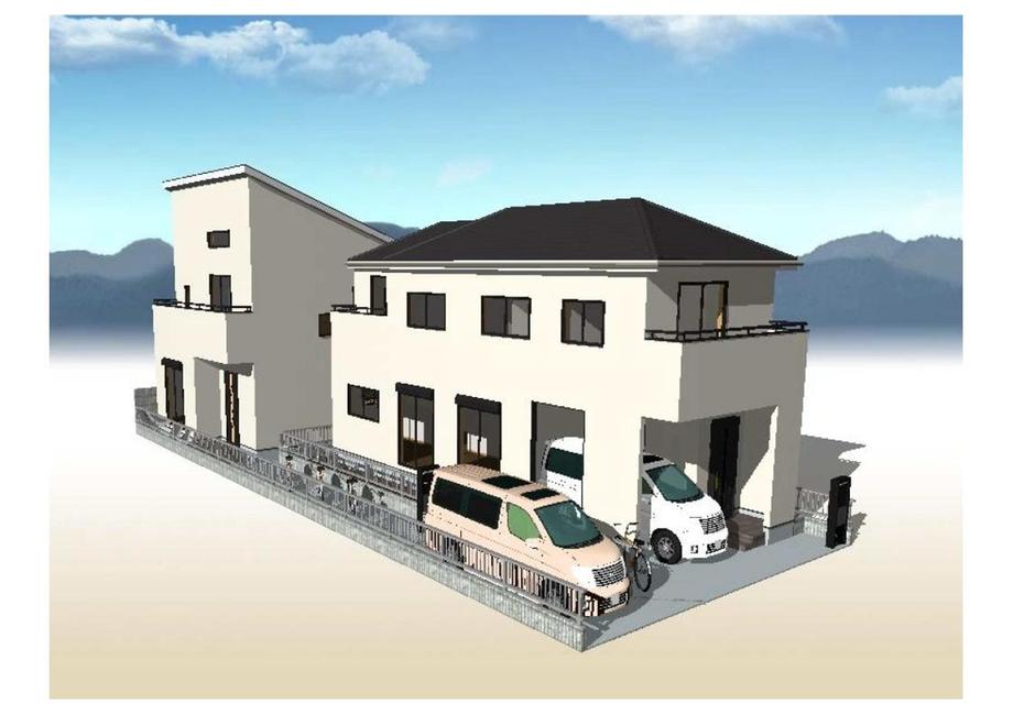 Building plan example (Perth ・ appearance). There is reference plan of 4LDK.