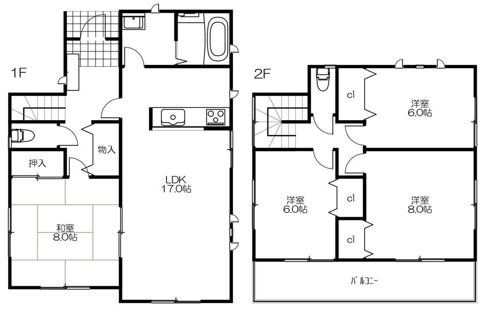 Floor plan. (1 Building), Price 32,900,000 yen, 4LDK, Land area 177.87 sq m , Building area 105.98 sq m