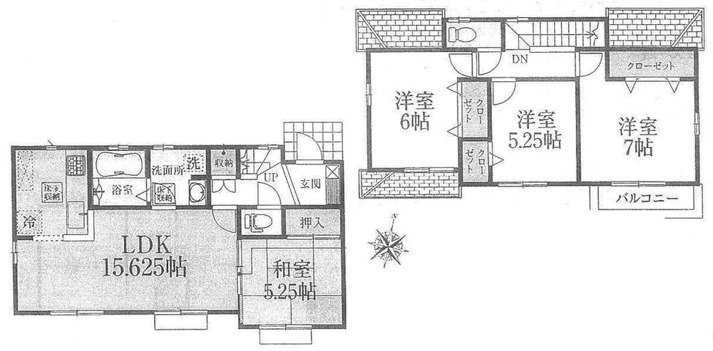 Floor plan. (3 Building), Price 27,800,000 yen, 4LDK, Land area 113 sq m , Building area 95.02 sq m