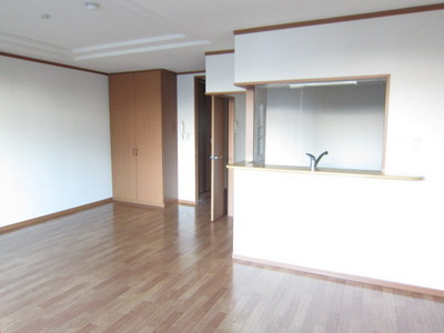 Living and room. Easy-to-use living face-to-face kitchen