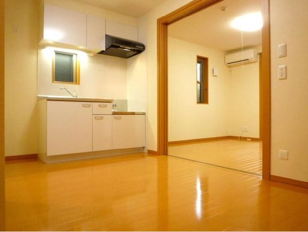 Living and room. Small flat indoor stepped