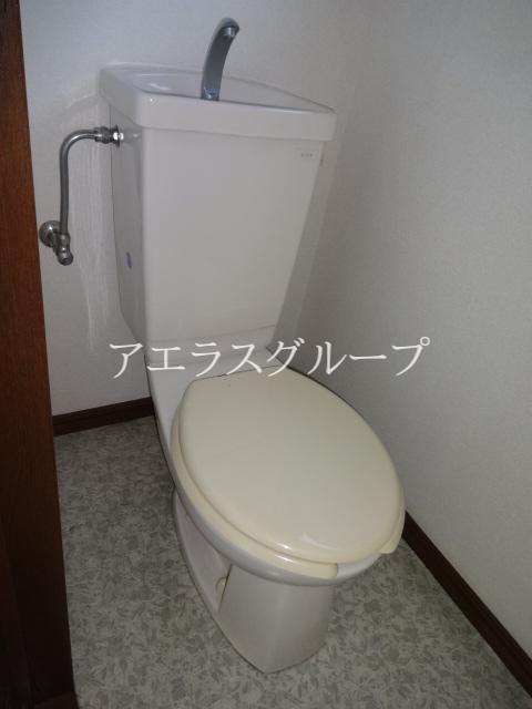 Toilet. Toilet with a clean sense of the white tones