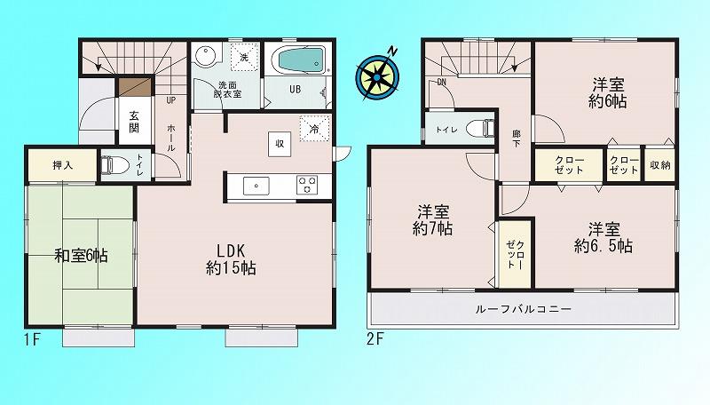 Floor plan. 25,800,000 yen, 4LDK, Land area 100.68 sq m , Building area 96.46 sq m
