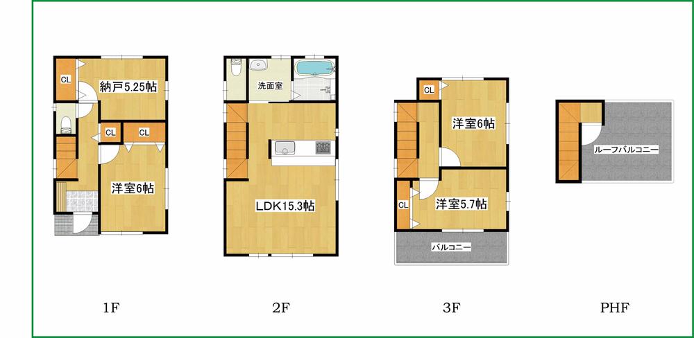 Floor plan. 33 million yen, 3LDK + S (storeroom), Land area 74.31 sq m , Building area 102.96 sq m floor plan