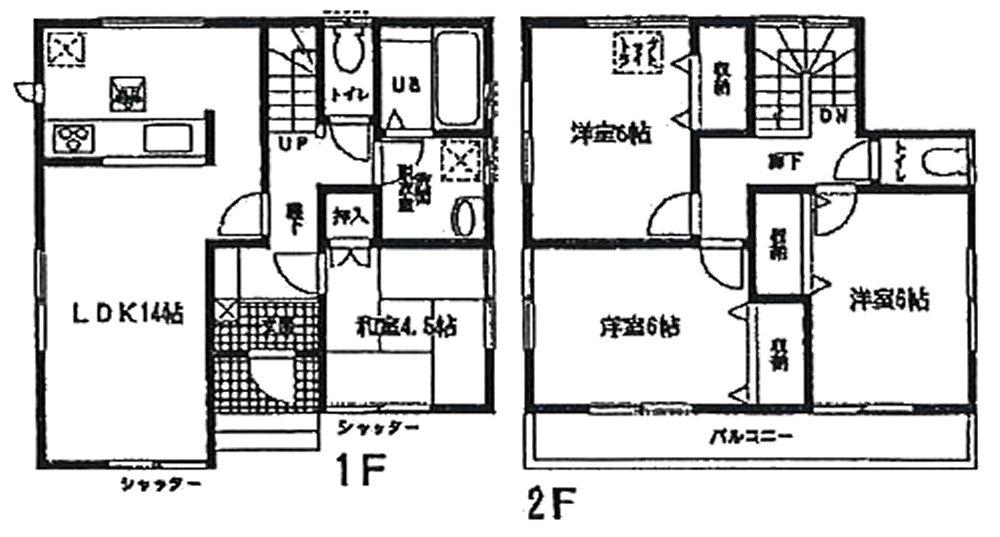Floor plan. (4 Building), Price 21,800,000 yen, 4LDK, Land area 100.02 sq m , Building area 90.26 sq m