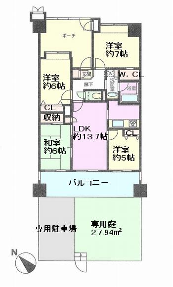 Floor plan. Renovation completed