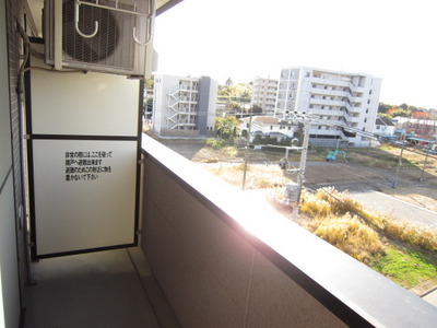 Balcony. View good bright balcony