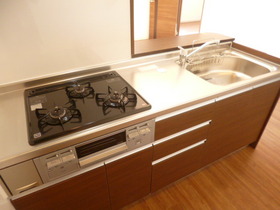 Kitchen. 3 is a neck gas system Kitchen