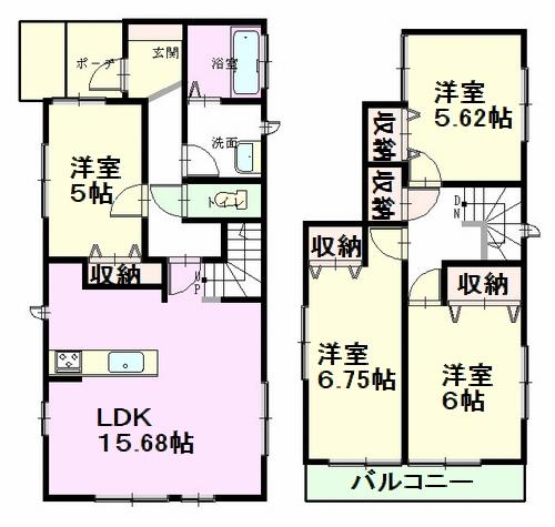 Floor plan. (C Building), Price 29,800,000 yen, 4LDK, Land area 100.27 sq m , Building area 93.36 sq m