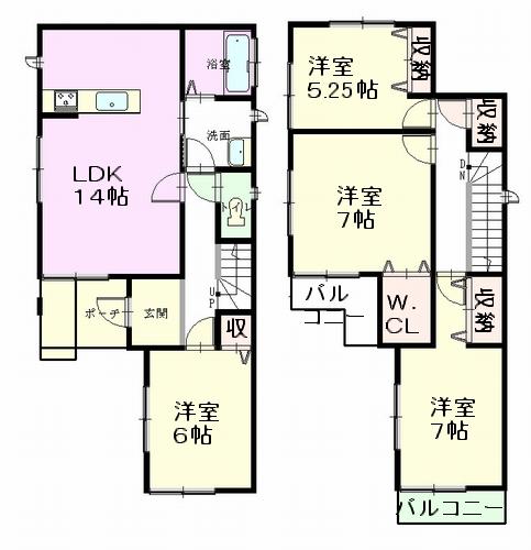 Floor plan. (G Building), Price 32 million yen, 4LDK, Land area 100.68 sq m , Building area 95.22 sq m