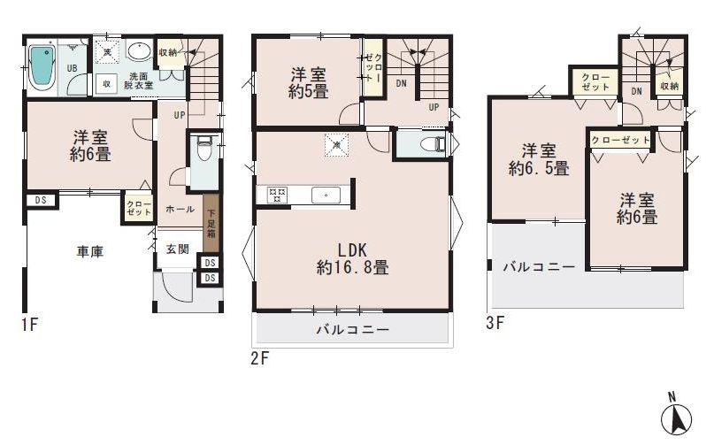 Floor plan. 39,800,000 yen, 4LDK, Land area 73.95 sq m , Building area 117.72 sq m