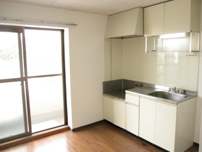 Kitchen. Bright and there is a window kitchen