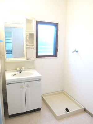 Washroom.  ■ Bright washroom windows with ■