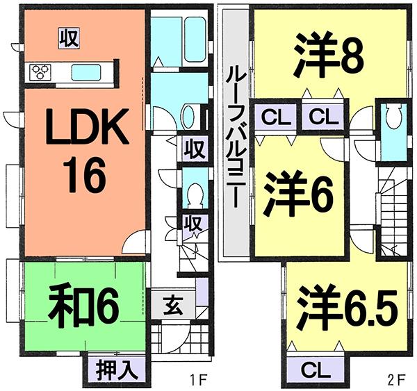 Floor plan. 28.8 million yen, 4LDK, Land area 202.1 sq m , Building area 99.36 sq m