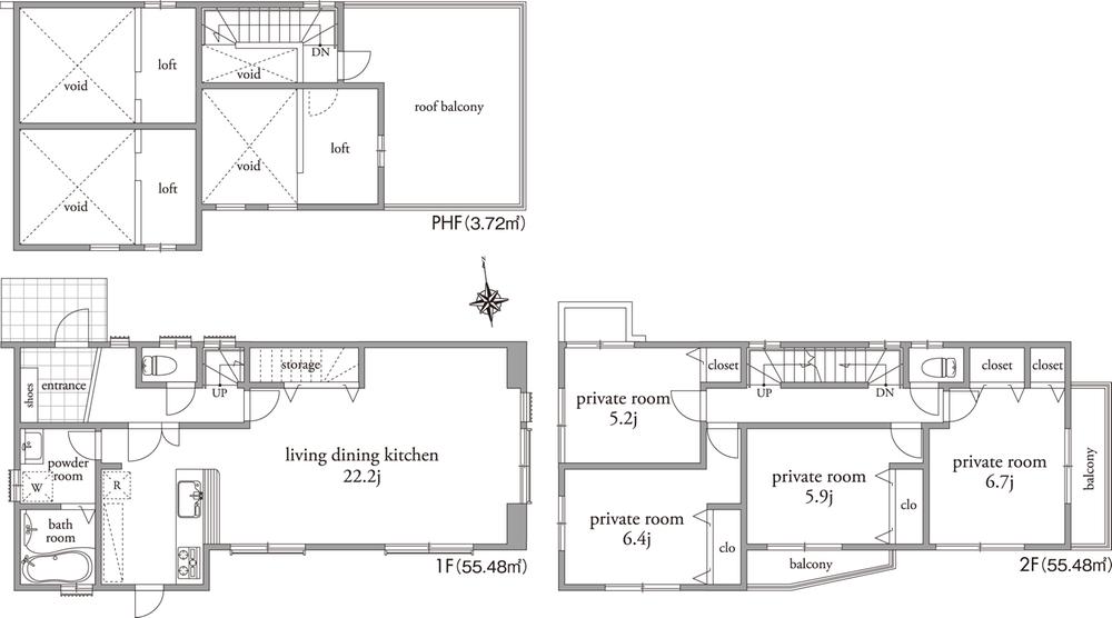 Floor plan. (C Building), Price 40,800,000 yen, 4LDK, Land area 116.05 sq m , Building area 115.51 sq m