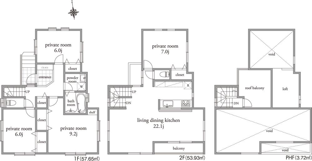 Floor plan. (D Building), Price 39,800,000 yen, 4LDK, Land area 100.18 sq m , Building area 115.3 sq m