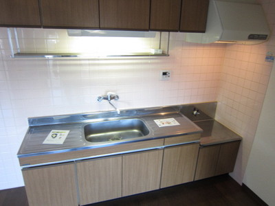 Kitchen. Two-burner gas stove can be installed