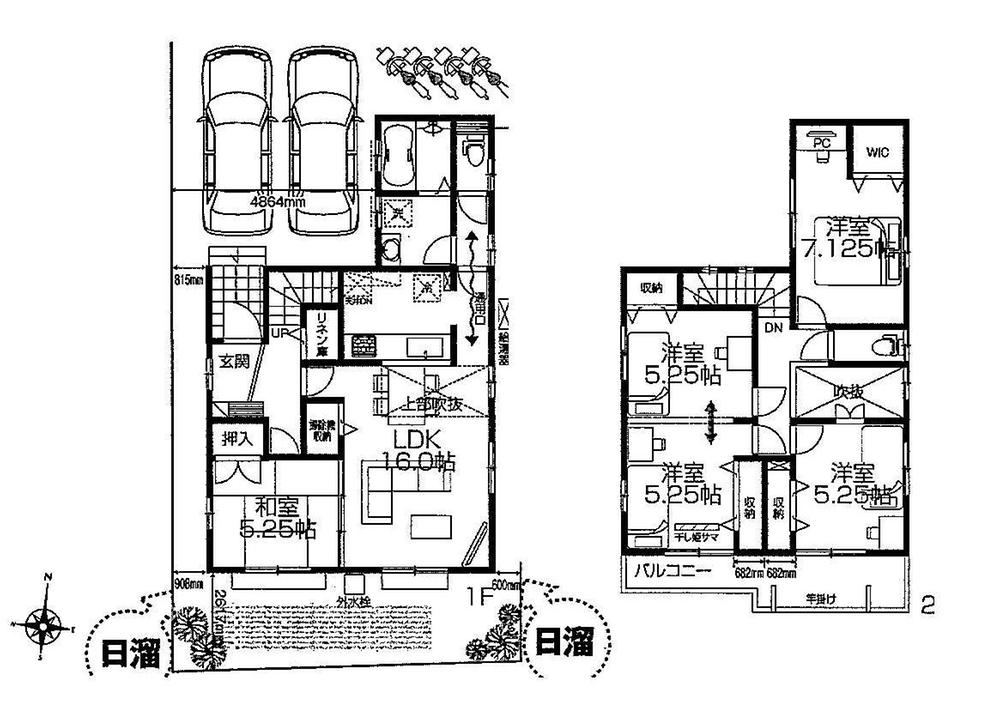 Floor plan. 43,900,000 yen, 4LDK, Land area 127.22 sq m , Building area 109.92 sq m