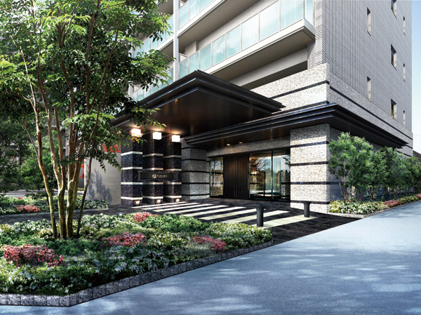 Shared facilities.  [Entrance Rendering] Entrance to entertain in healing. Unified in calm tones, Entrance which has been subjected to design warm. In appearance shine in green, Feel the status of, It brings healing and pride in living.