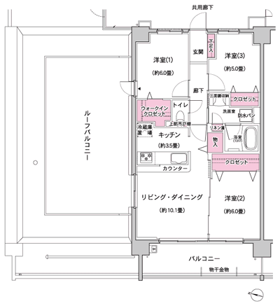 Floor: 3LDK + walk-in closet, the occupied area: 70.02 sq m, Price: TBD