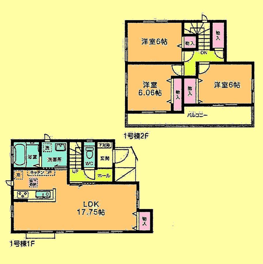 Floor plan. 22,900,000 yen, 3LDK, Land area 88.48 sq m , Building area 86.73 sq m located view in addition to this, It will be provided by the hope of design books, such as layout. 