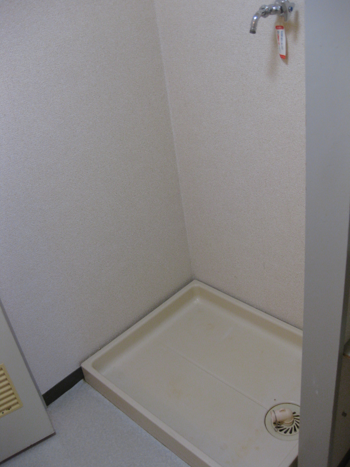 Washroom. Washing machine in the room